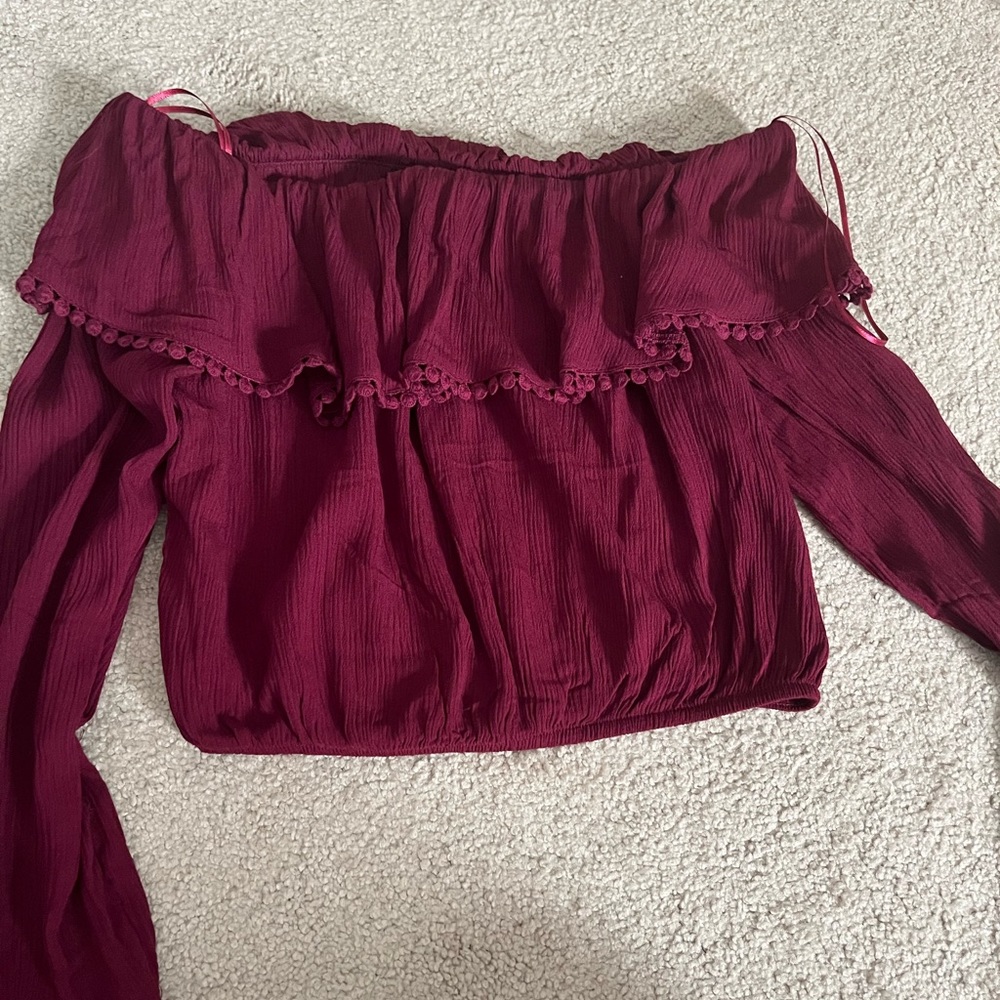 Ambiance long sleeve cropped top